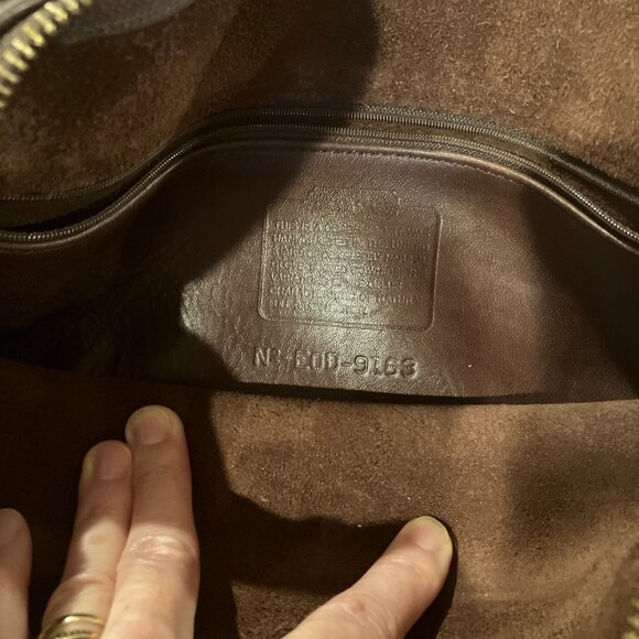 Vintage Coach Bag 9163- Dark Brown Leather - Picture 3 of 3
